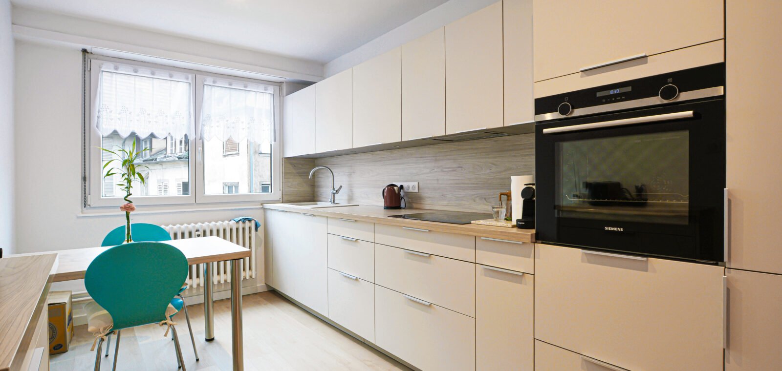 Cuisine moderne et fonctionnelle après travaux